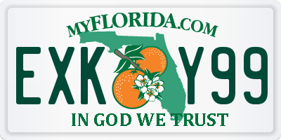 FL license plate EXKY99
