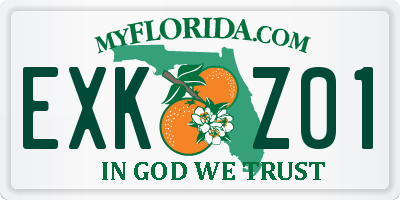 FL license plate EXKZ01