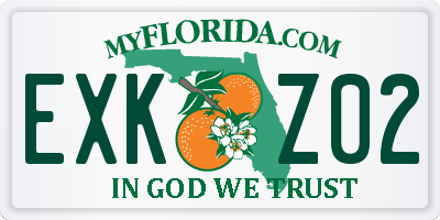 FL license plate EXKZ02