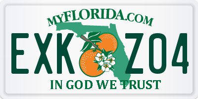 FL license plate EXKZ04