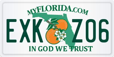 FL license plate EXKZ06
