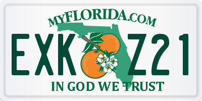 FL license plate EXKZ21