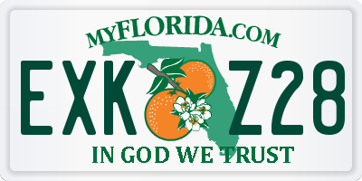 FL license plate EXKZ28