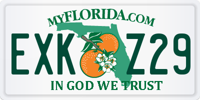 FL license plate EXKZ29