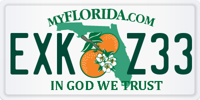 FL license plate EXKZ33