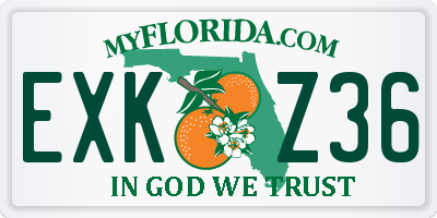 FL license plate EXKZ36