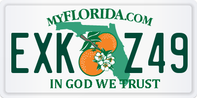 FL license plate EXKZ49