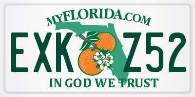 FL license plate EXKZ52