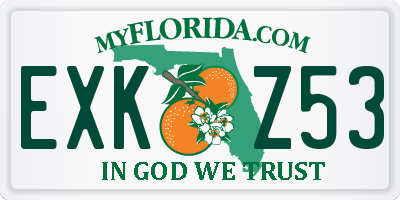 FL license plate EXKZ53