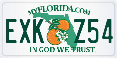 FL license plate EXKZ54