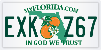 FL license plate EXKZ67