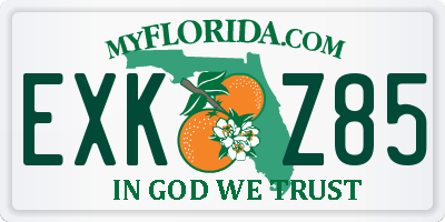 FL license plate EXKZ85