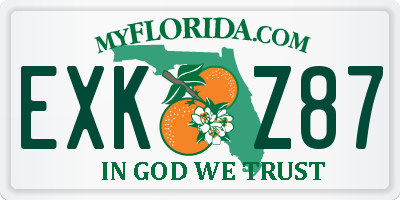 FL license plate EXKZ87