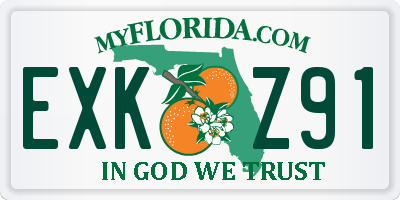 FL license plate EXKZ91