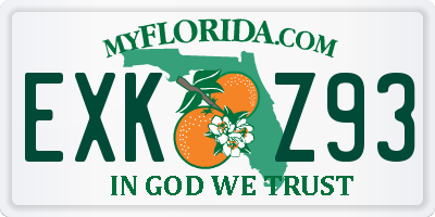 FL license plate EXKZ93