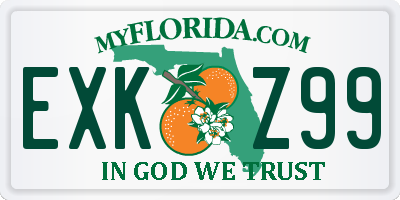 FL license plate EXKZ99