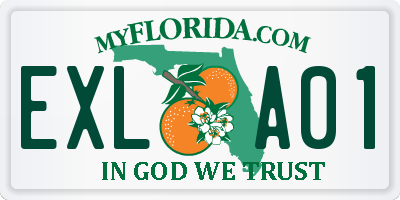 FL license plate EXLA01