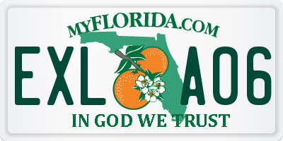 FL license plate EXLA06