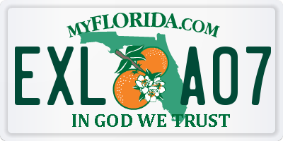 FL license plate EXLA07