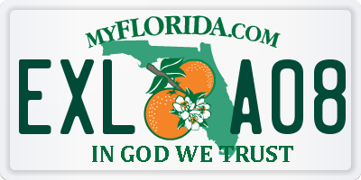 FL license plate EXLA08