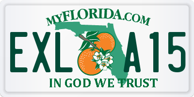 FL license plate EXLA15