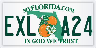 FL license plate EXLA24