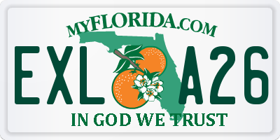 FL license plate EXLA26