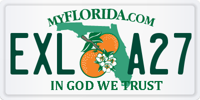 FL license plate EXLA27
