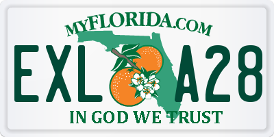 FL license plate EXLA28