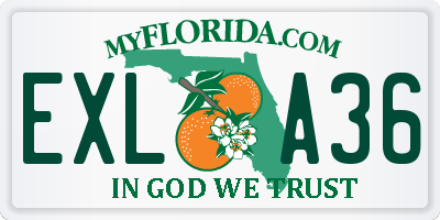 FL license plate EXLA36