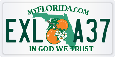FL license plate EXLA37