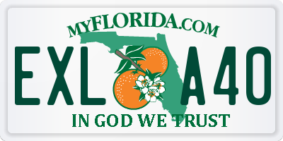 FL license plate EXLA40