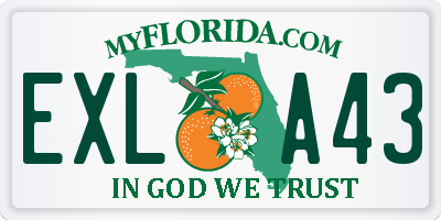FL license plate EXLA43