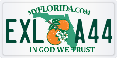FL license plate EXLA44