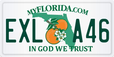 FL license plate EXLA46