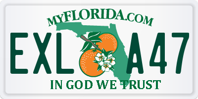 FL license plate EXLA47