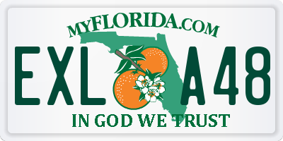 FL license plate EXLA48