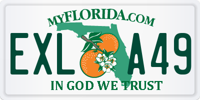 FL license plate EXLA49
