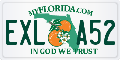 FL license plate EXLA52