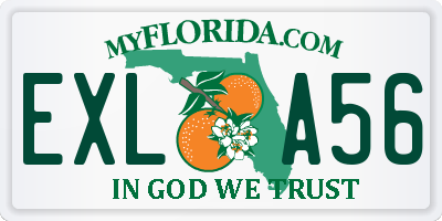 FL license plate EXLA56