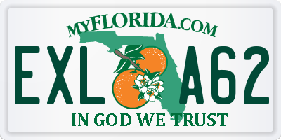 FL license plate EXLA62