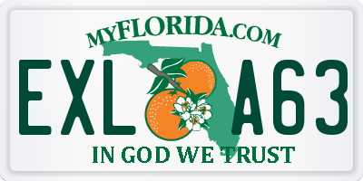 FL license plate EXLA63