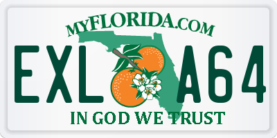 FL license plate EXLA64