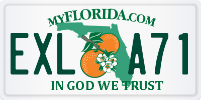 FL license plate EXLA71