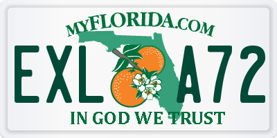 FL license plate EXLA72