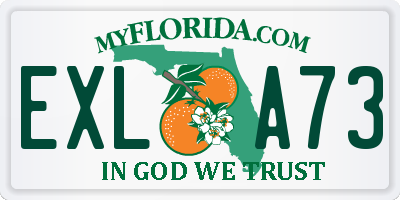 FL license plate EXLA73
