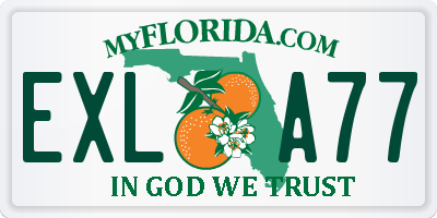 FL license plate EXLA77