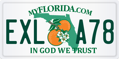 FL license plate EXLA78
