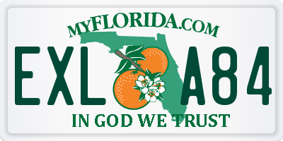 FL license plate EXLA84