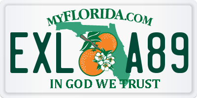 FL license plate EXLA89